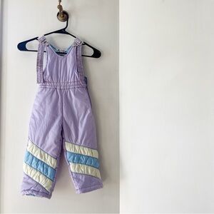 • Good Friends Retro Purple Snow Bibs • Size 2T